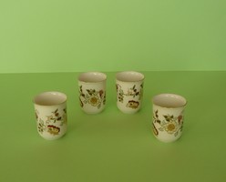 Zsolnay wine glasses with butterfly pattern