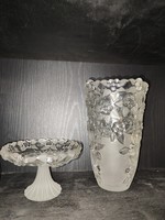 Walther Glas üveg váza és kínáló