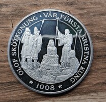 Sveriges historia 2000 jubilee silver commemorative medal