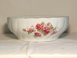 Antique rosy scone bowl