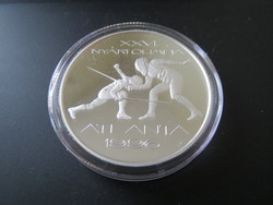 Summer Olympics (iv.) 1000 HUF silver commemorative medal 1996 Atlanta 1995