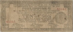10 peso pesos 1942 Fülöp szigetek katonai 2.