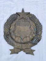 Old bronze cooper coat of arms 50x40cm.