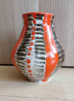 Retro ceramic glazed vase with dm mark