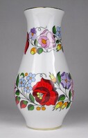 1R421 Kalocsa folk motif porcelain vase 19 cm