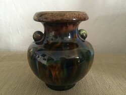 Balázs Badár ceramic vase 11 cm.