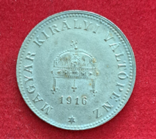 1916. Magyar Királyi Váltópénz 20 fillér.  (445)