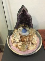 Amethyst geode ornament composition