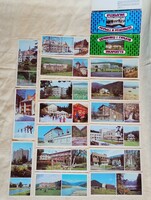 Postcard 21x9cm Subcarpathian health houses and campsites 1987 16 pictures that can be sent by mail