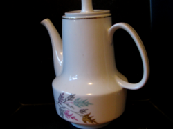 Retro gilded, badger floral coffee and tea pot, jug, Bulgarian