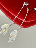A fabulous pair of silver earrings with crystal decoration