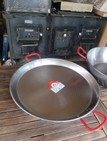 Paella original Spanish slice oven 50 cm frying pan, instead of a grill plate, flekken oven