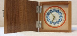 Slava military wooden box alarm clock