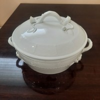 White Herend porcelain vegetable and stew bowl