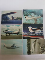 Set of 6 retro airplane postcards. 5.