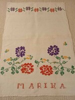 Embroidered home-woven tablecloth, 95x65