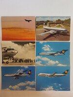 Set of 6 retro airplane postcards. 8.
