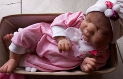 "ROMI"-lly "újszülött kislány-reborn baba 42 cm
