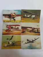 Set of 6 retro airplane postcards. 2.
