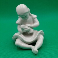 Kőbánya porcelain factory (drasche) figurine of a baby girl