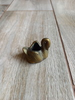 Swan shaped antique copper toothpick holder ii. (4.2X4x3.2cm)