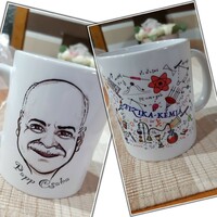 Cartoon mug for teachers, as a farewell gift, at graduation, personal, unique, funny and useful