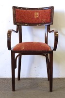 1R452 Régi Kozma jellegű kárpitozott karfás szék