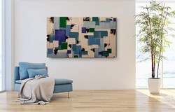 Unique abstract painting 60x100cm
