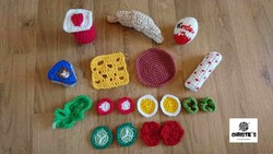 Crocheted kinder egg package for children