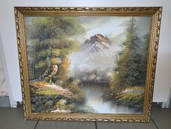 Festmény tájkép (1) 67x57cm