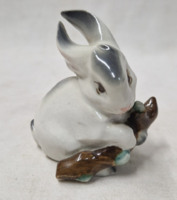 Zsolnay shield seal rabbit figurine in perfect condition 7 cm.