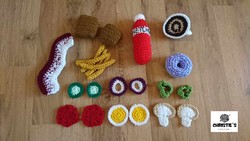 Crocheted package of nuggets for children