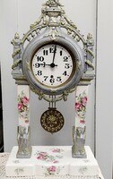 Wonderful porcelain, metal table mantel clock!