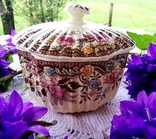 Dreamy antique faience Copeland sugar bowl