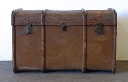 1R461 antique huge travel chest ship chest wooden chest 64 x 60 x 100 cm