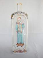 Korosten porcelain butella bottle with pouring figural decoration