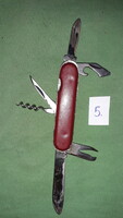 Old steel Swiss Army knife with vinyl handle multifunctional knife according to the pictures 5.