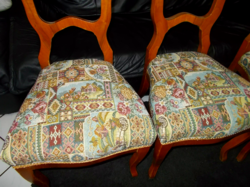 6 db biedermeier  Louis Philippe stílusú antik szék, kastély dekoráció