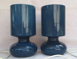 Vintage IKEA Lykta kék üveg testes  asztali lámpa párban