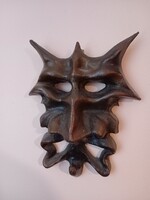 Metal devil head, unknown artist, wall decoration