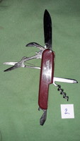 Old steel Swiss Army knife with vinyl handle multifunctional knife according to the pictures 2.