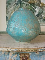 Samott ceramic turquoise vase lamp