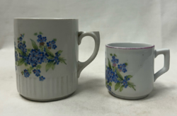 Rági Zsolnay virág mintás porcelán bögre és csésze együtt eladó