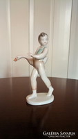 Old Hólloháza porcelain figurine Ludas Matyi