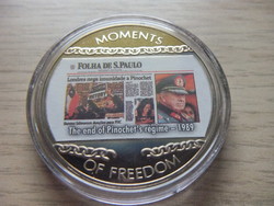 10 Dollár Pinochet Diktatúra Vége   ( 1989 )  Libéria  2004 Zárt kapszulában