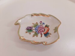 Herend Victoria patterned leaf shaped bowl