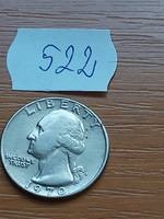 USA 25 cents 1/4 dollar 1970 quarter, George Washington, copper - nickel, 522