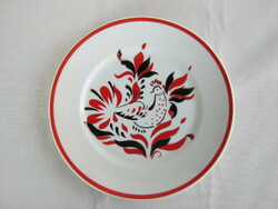 Hollóházi porcelán  fali tál tányér dísztányér kakas mintával