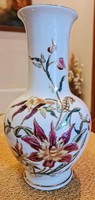 Zsolnay large vase with orchid pattern
