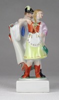 1R678 mini Herend porcelain figurine in antique folk costume 9 cm